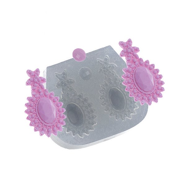 Molde de  Silicone 485 - Jóia Oval Heaven