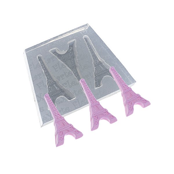 Molde de  Silicone 499 - Trio de Torres Paris Pequenas