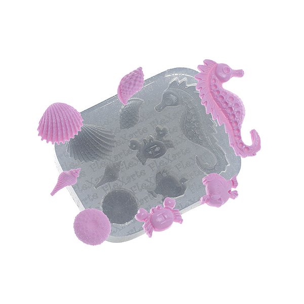 Molde de  Silicone 527 - Fundo do Mar Ouriço