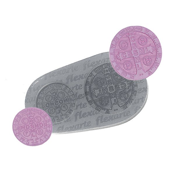Molde de  Silicone 530 - Medalhinhas de São Bento