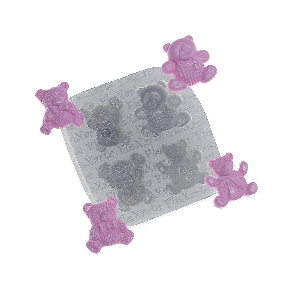 Molde de  Silicone 569 - Ursinhos Laylah