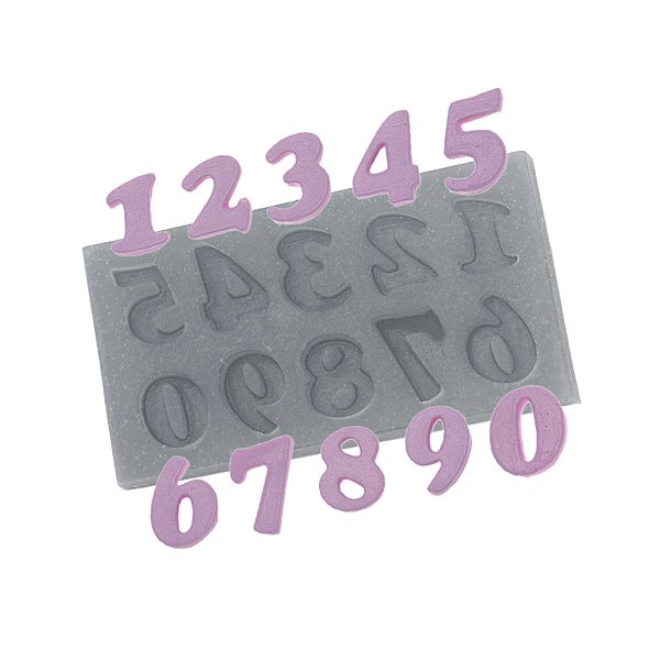 Molde de  Silicone 635 - Números Cooper Black