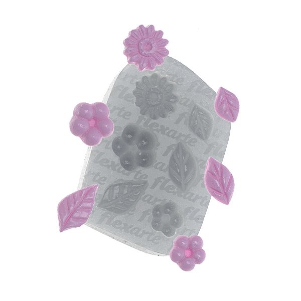 Molde de  Silicone 655 - Florzinhas Yael