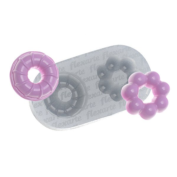 Molde de  Silicone 724 - Dupla de Bolinhos da Vovó