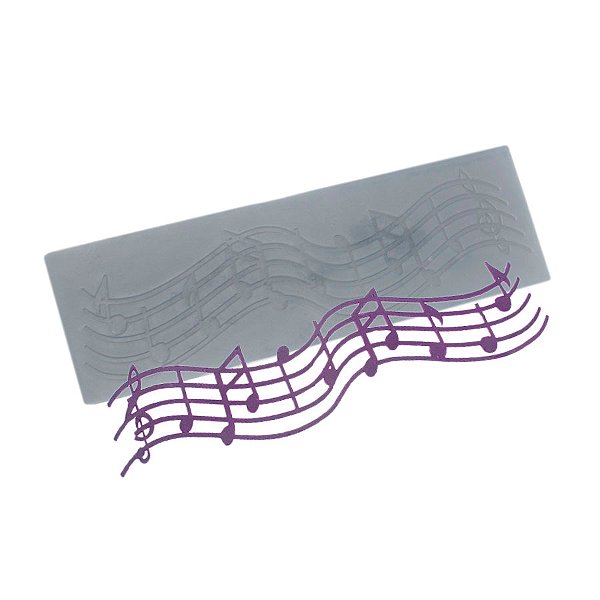 Molde de  Silicone 755 - Renda de Musical Pequena