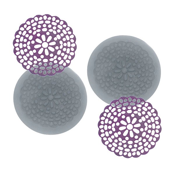Molde de  Silicone 773 - Dupla de Mini Rendas Jewell Redonda