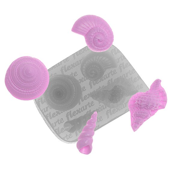 Molde de  Silicone 846 - Quarteto de Conchas Kerry Pequenas