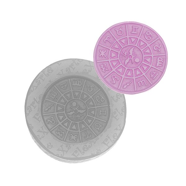 Molde de  Silicone 852 - Símbolos do Zodíaco Pequeno 2,7 m