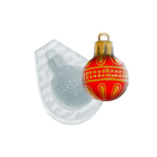 Molde de  Silicone 886 - Bolinha de Natal Splash 2,5cm