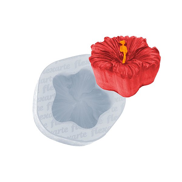 Molde de  Silicone 961 - Flor Hibisco 4cm