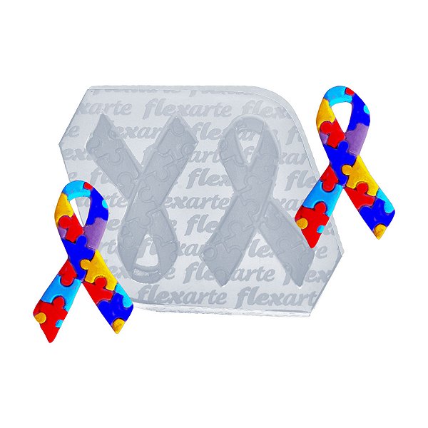 Molde de  Silicone 971 - Símbolo do Espectro Autista 4cm