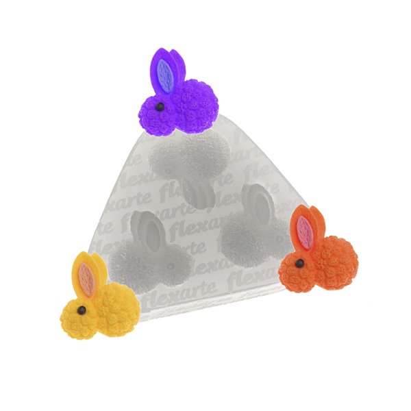 Molde de Silicone 1033 - Coelhos de Páscoa Lottie - 2,2cm
