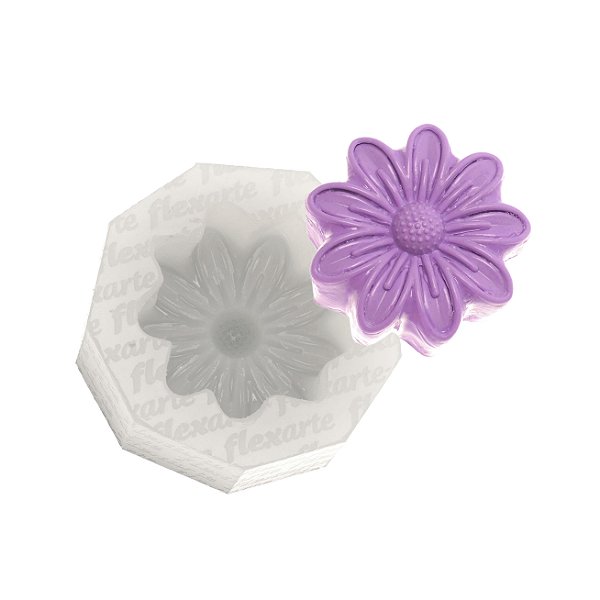 Molde de Silicone 1040 - Margarida - Flor de 9 Pétalas 3,8cm