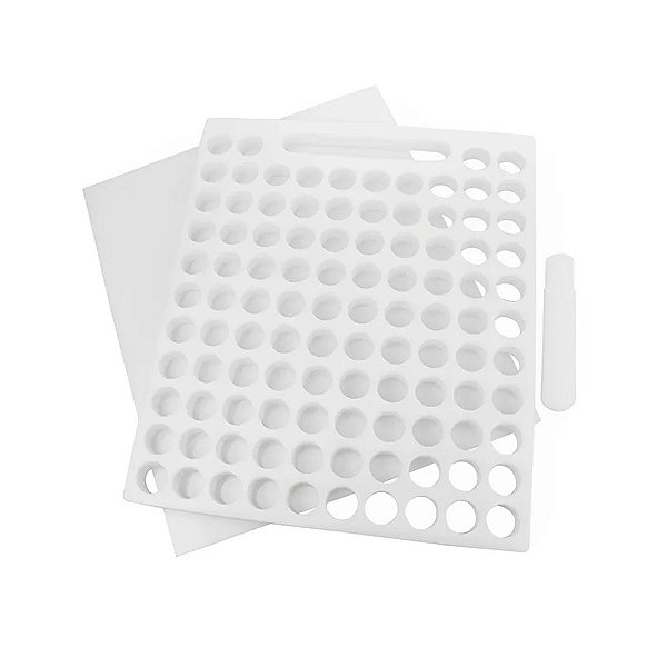 Placa Porcionadora De Doces E Brigadeiro - 2,0 X 30 X 35 Cm - (104 Furos - 13 Gramas)