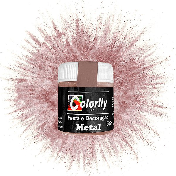 Pó para decoração - Metal Bronze 5g - Colorlly
