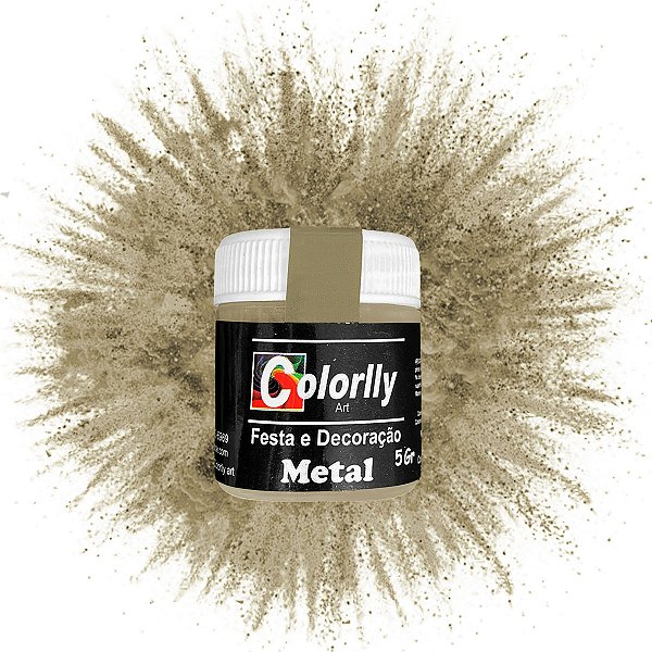 Pó para decoração - Metal Dourado 5g - Colorlly