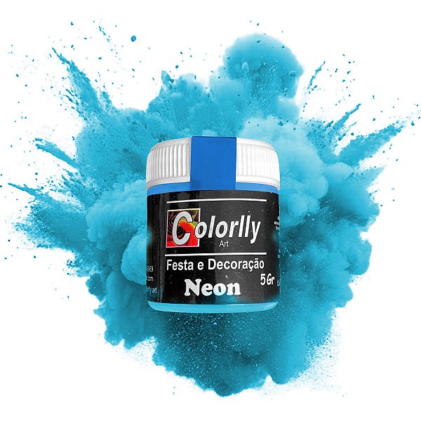 Pó para decoração - Neon Azul 5G - Colorlly