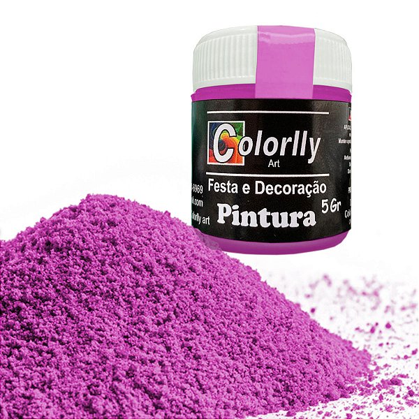 Pó para Decoração de Doces - Pintura Pink 5g - Colorlly