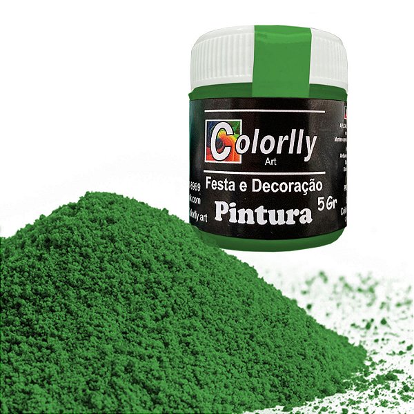 Pó para Decoração de Doces - Pintura Verde 5g - Colorlly