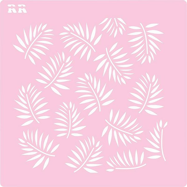 Stencil Biscoito Folhas 1