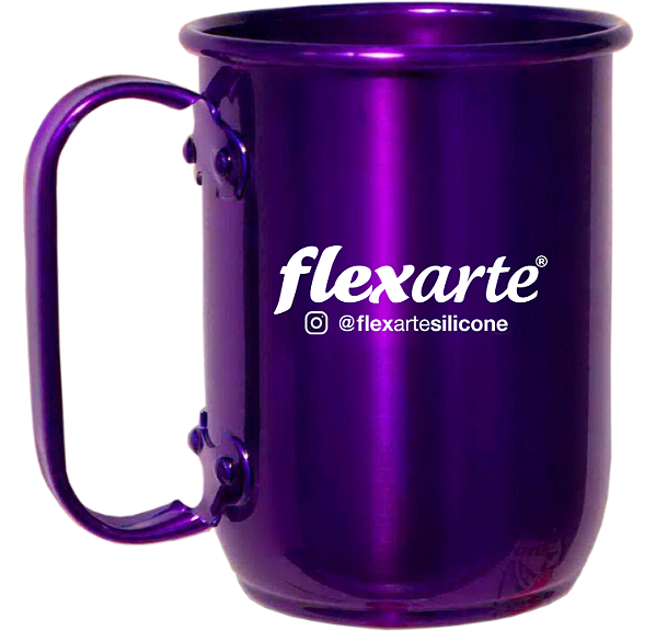 Caneca Roxa Flexarte de Alumínio - 350 ml