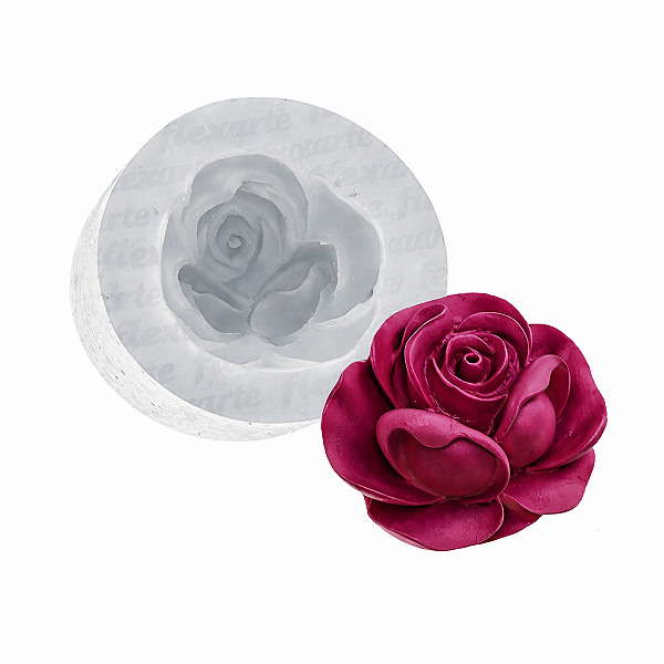 Molde De Silicone 425 - Rosa Oktyabrina - Flor Flexarte