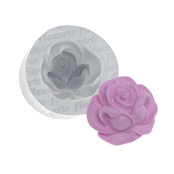 Molde De Silicone 425 - Rosa Oktyabrina - Flor Flexarte
