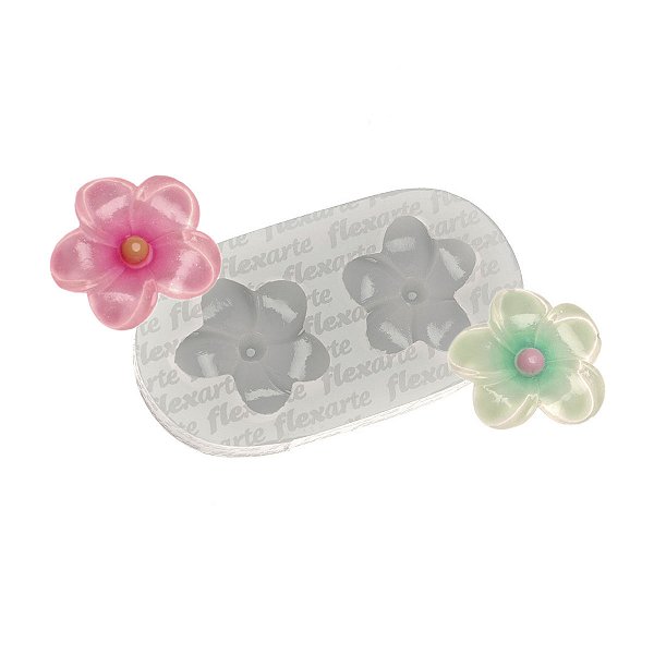 Molde de Silicone 1045 - Florzinhas Isla - 3cm - Flexarte