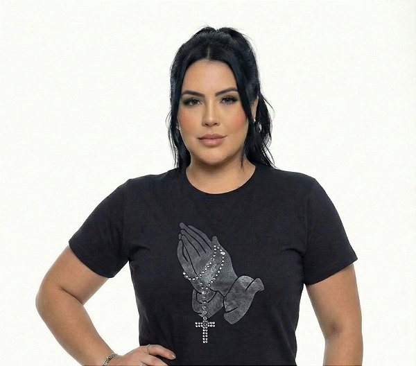 BabyLook Plus Size Santo Rosário Terço Católico