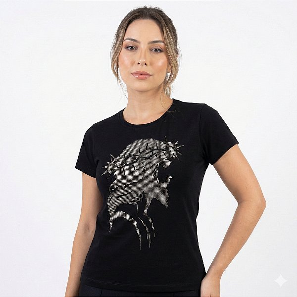 T-Shirt Feminina Jesus Coroa de Espinhos