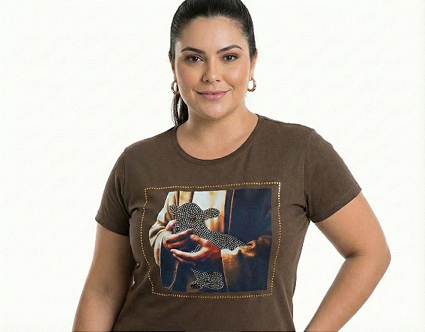 T-Shirt Plus Size Feminina Cristã Ovelha