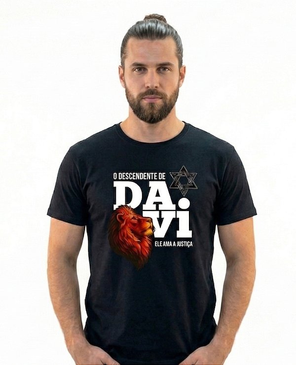 T-Shirt Masculina O Descendente de Davi Algodão