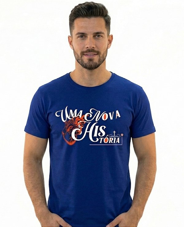 T-Shirt Masculina Uma Nova História Algodão