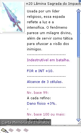 +20 Lâmina Sagrada do Impacto