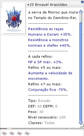 +20 Broquel Aracnídeo