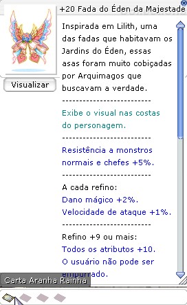 +20 Fada do Éden Aranha Rainha