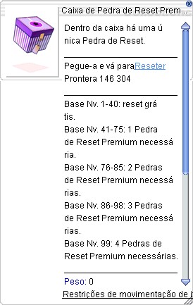Caixa de Pedra de Reset Premium