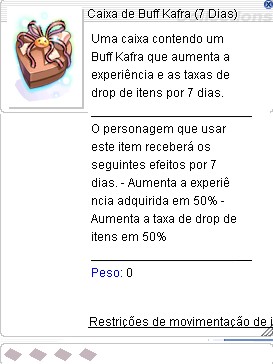Caixa de Buff Kafra 7 Dias