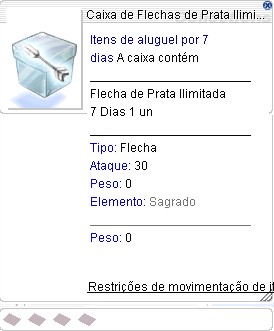 Caixa de Flechas de Prata Ilimitadas 7 Dias