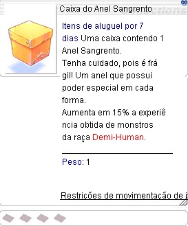 Caixa do Anel Sangramento