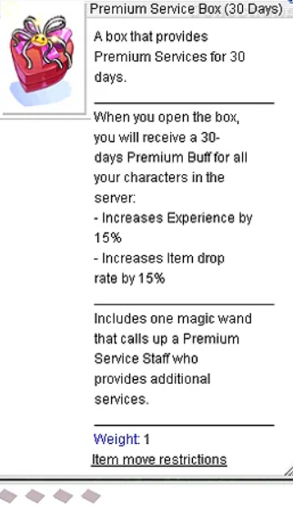 Caixa de Serviço Premium 30 Dias