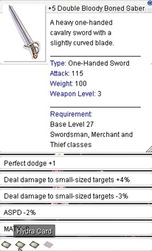 +5 Double Bloody Boned Saber ( 2x Hidra 1x SW )