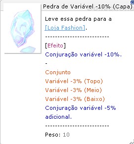 Pedra de Variável -10% Capa