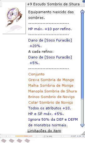+9 Escudo Sombrio de Shura