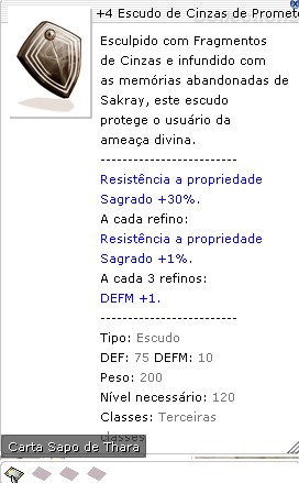 +4 Escudo de Cinzas de Prometeu