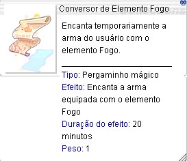 Conversor de Elemento Fogo 50 unidades