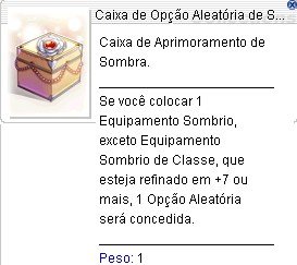 Caixa de Opção Aleatória de Sombrios