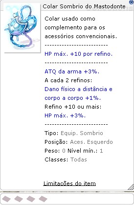 Colar Sombrio do Mastodonte