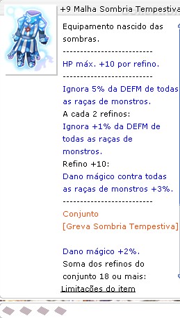 +9 Malha Sombria Tempestiva