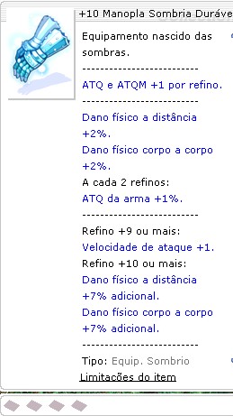 +10 Manopla Sombria Durável